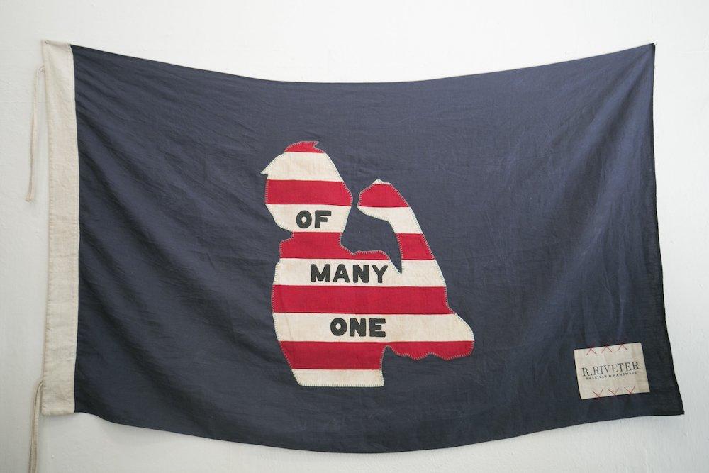 Rosie the Riveter flag via R. Riveter