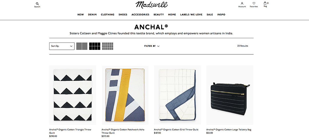 anchal sold on madewell website