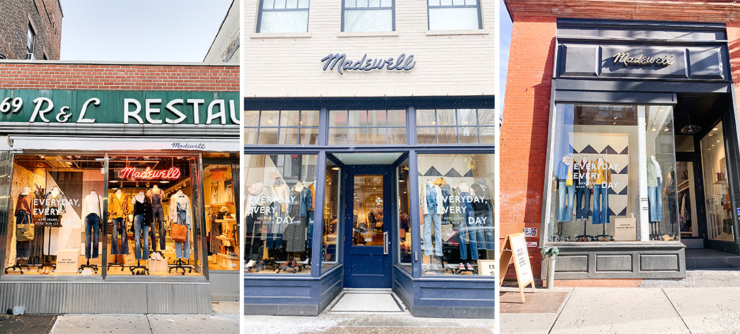 madewell storefront window display