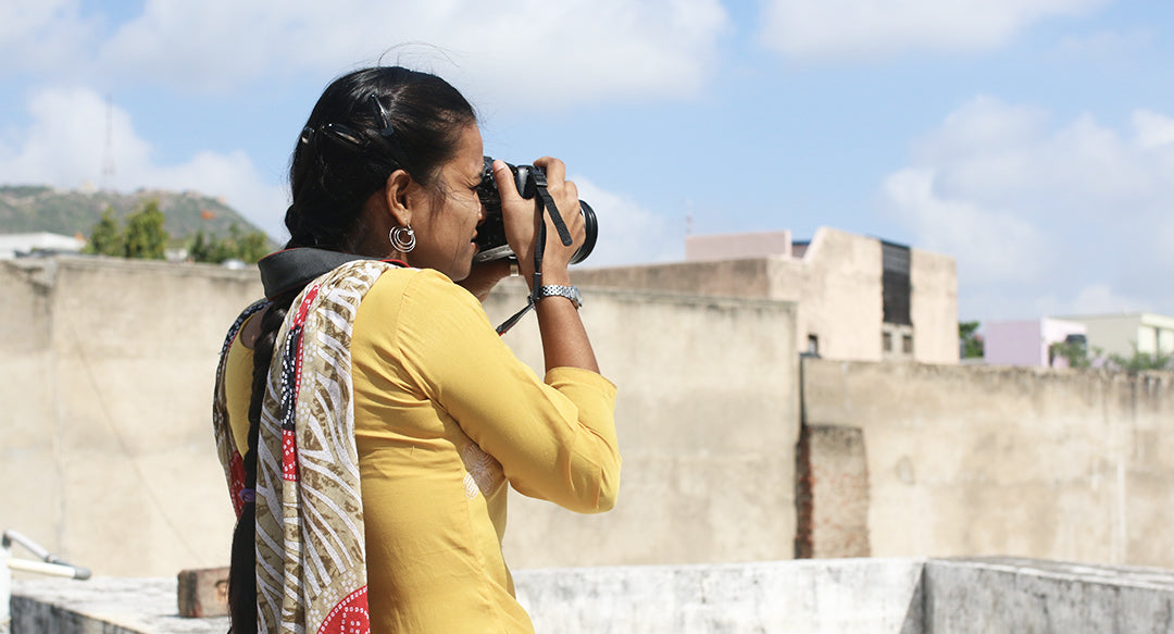 Anchal Artisan taking photos of her surroundings