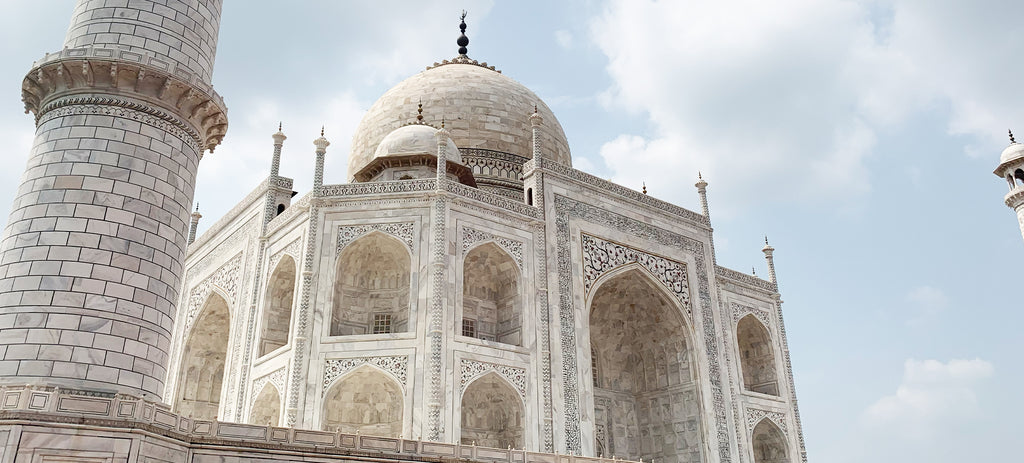 The exterior of the Taj Mahal 