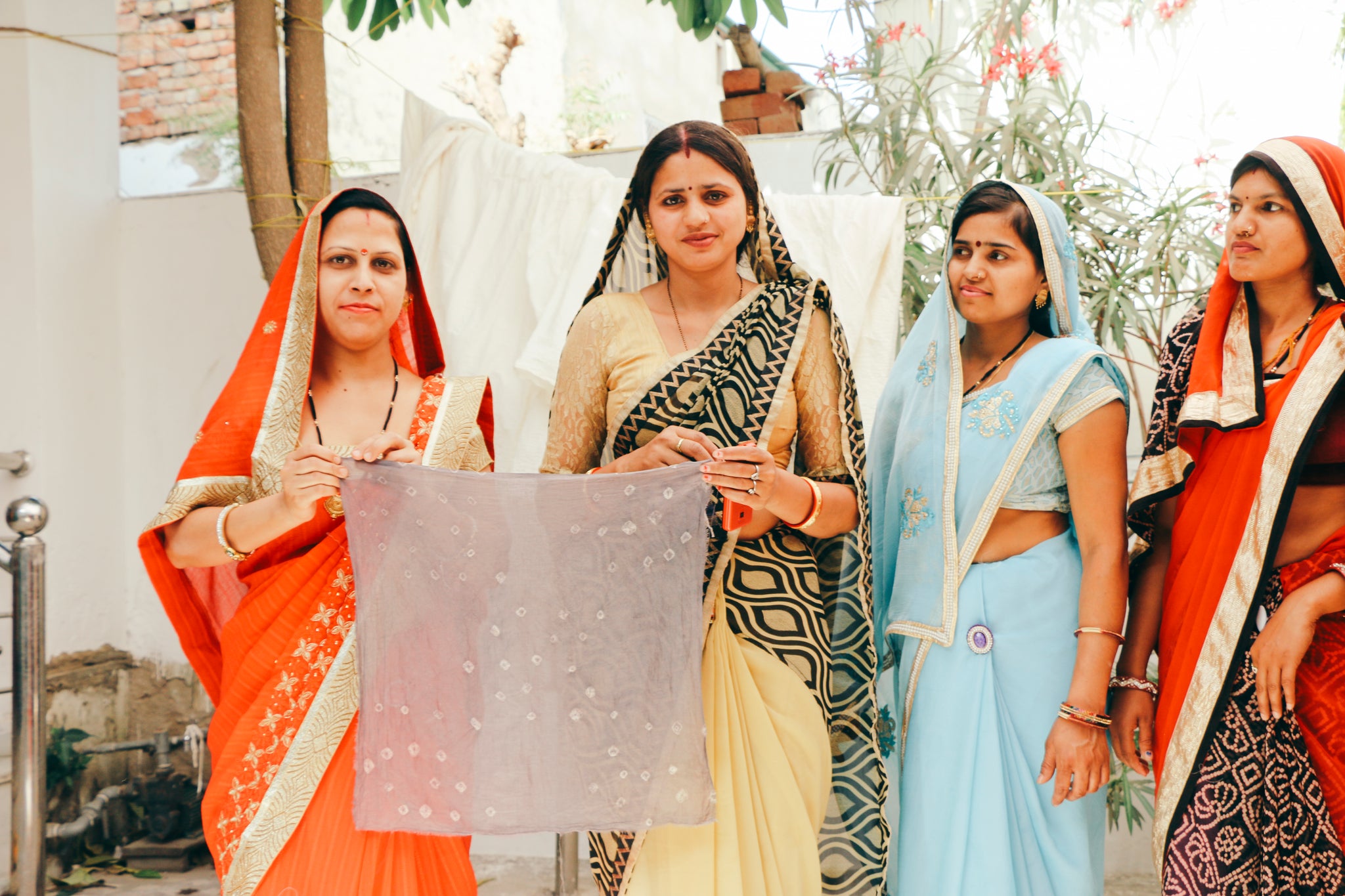 anchal artisans with dyed bandana