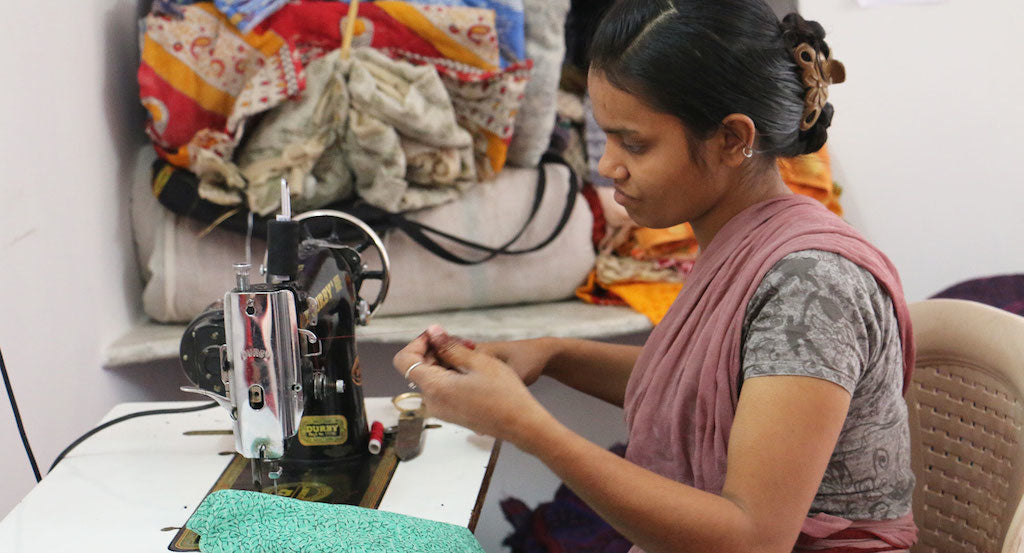 anchal india artisans nazia sewing