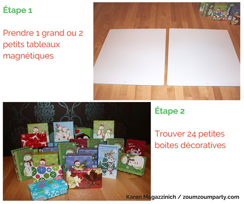 Bricolage calendrier de l'avent