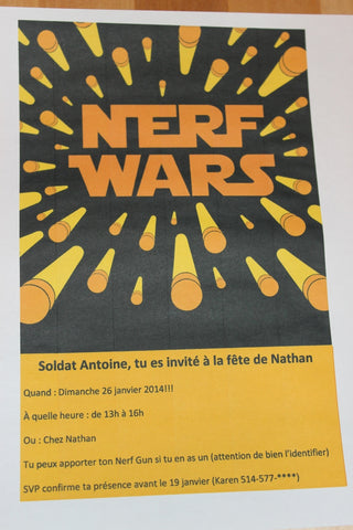 Fête d'enfants thématique NERF