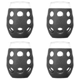 Lifefactory 11 oz Wine Glass 4 Pack with Silicone Sleeves