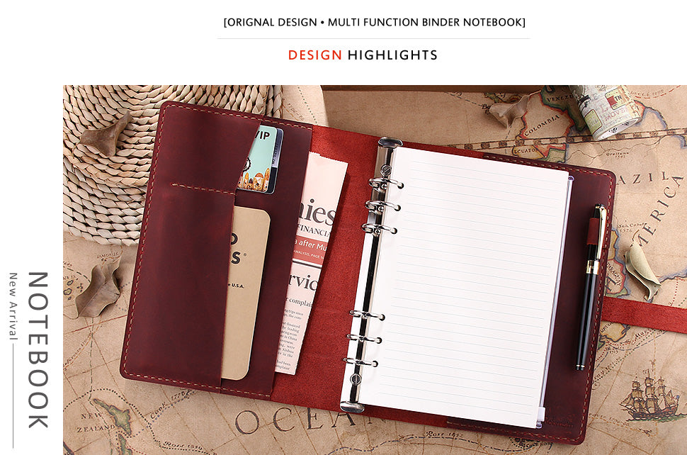 leather journal travel notebook