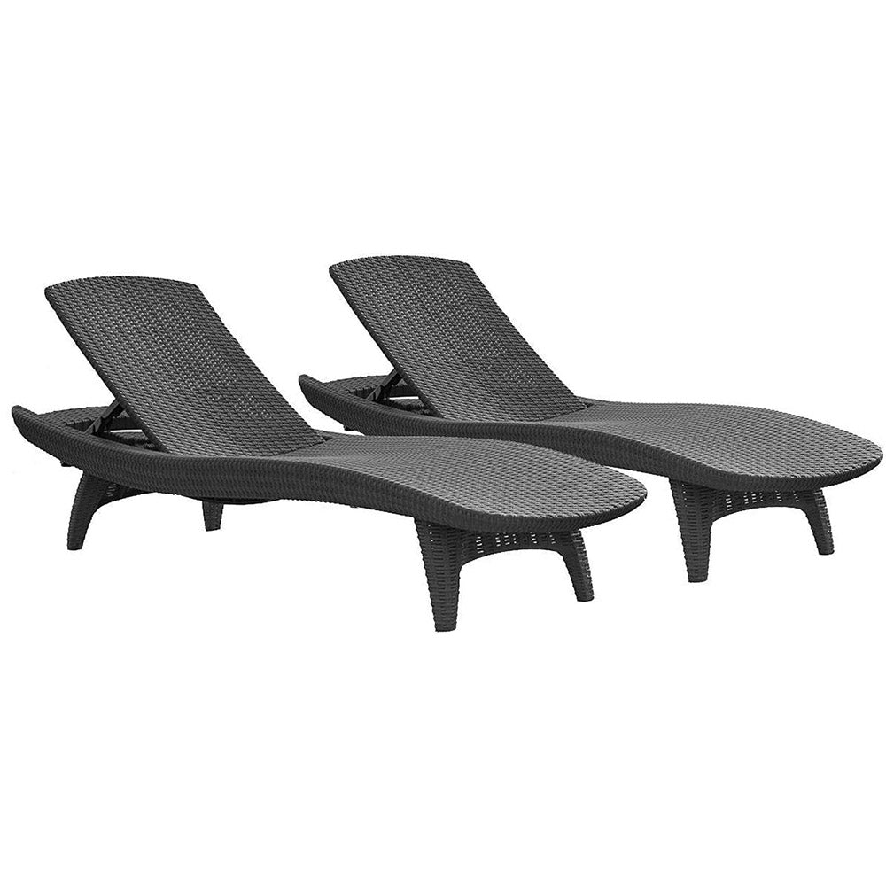 keter pacific rattan sun lounger