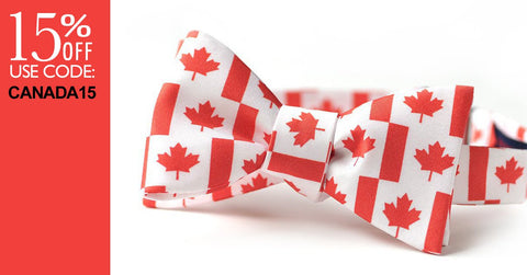 Canada Maple Leaf Flag Bow Tie