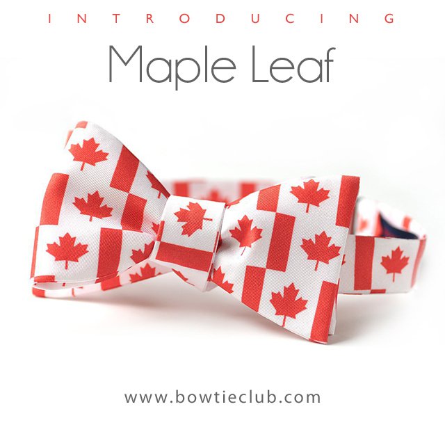 Canada Maple Leaf Bow Tie