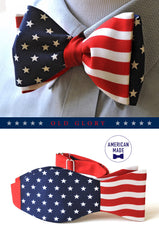 Old Glory American Flag Silk Bow Tie