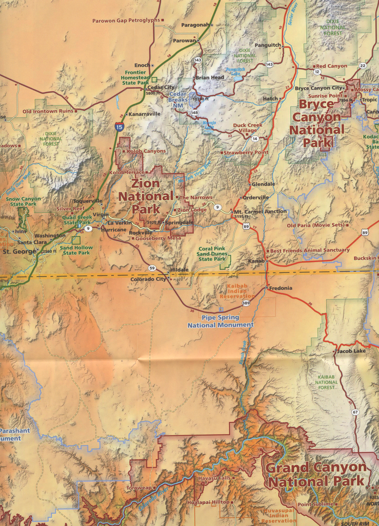National Parks Map & Guide. An essential map for Utah National Parks