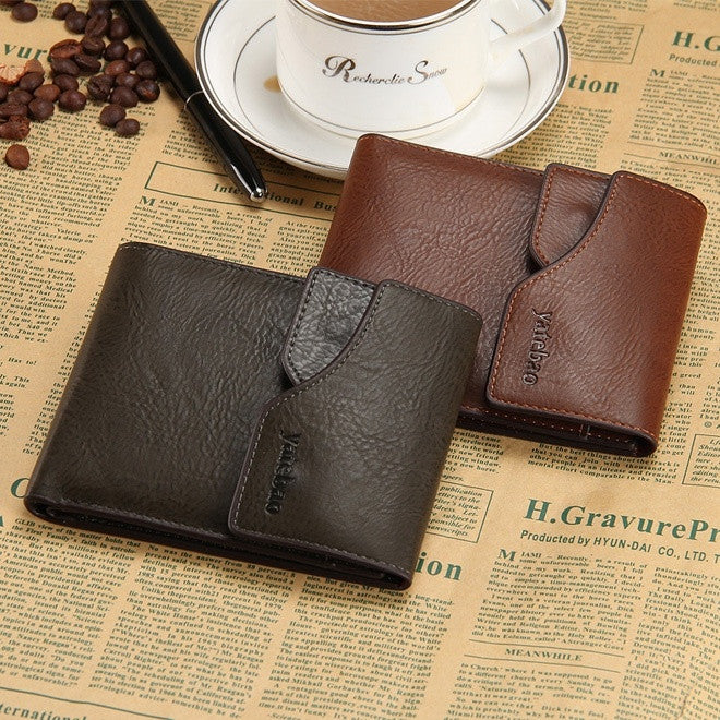 Men Wallets Casual man retro fashion trend Bifold purse multifunction card