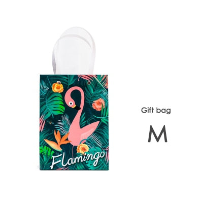 Flamingo Gift Bag w/ Handle 1pc - Size M