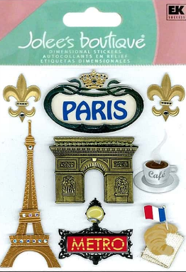 SPJE-010 Jolees Boutique Jolee's Boutique Dimensional Stickers-Paris 