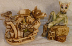 Minx on the Moon/Wolfie in Space - 2001 Harmony Kingdom Collector's Kit - Harmony Kingdom - Jules Enchanting Gifts