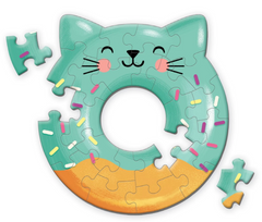 Cat Donut Shaped Mini Puzzle