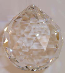 Faceted Ball - Lead Free 40mm Clear - Crystals - Jules Enchanting Gifts