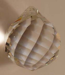 Faceted Ball Swirl 30mm Clear - Crystals - Jules Enchanting Gifts