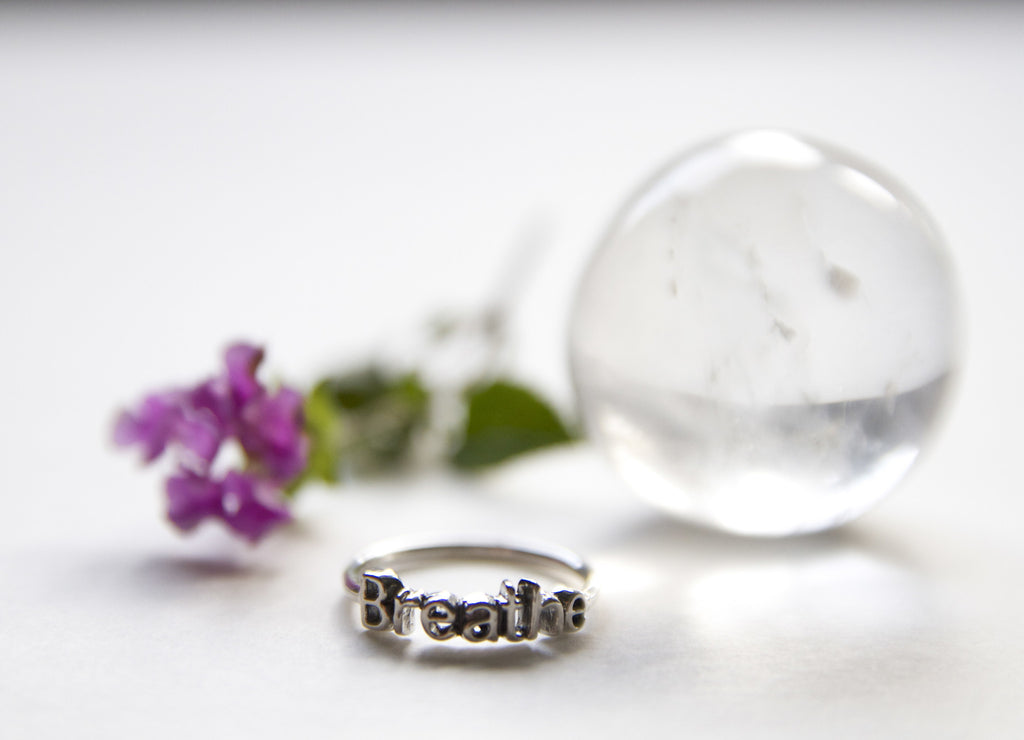 Respiratory Therapist Ring | Sterling Silver Breathe Ring