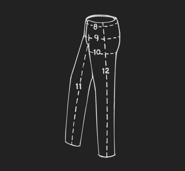 Measurement Guide for Custom Pant Sizes