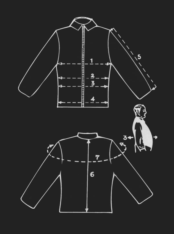 Meaurement Guide for Custom Jacket Sizes