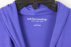 Soft Surroundings Blouse L size Blue Soft Rayon Easy Wear All Season Top Comfort - Jamies Closet - 4
