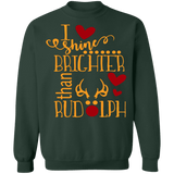 I shine brighter than Rudolph Funny Ugly Christmas Sweater sweatshirt