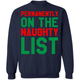 Permanently On the Naughty List dirty adult humor ugly christmas sweater sweatshirt