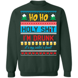 Ho Ho Holy Shit I'm drunk sisters fault ugly christmas sweater sweatshirt