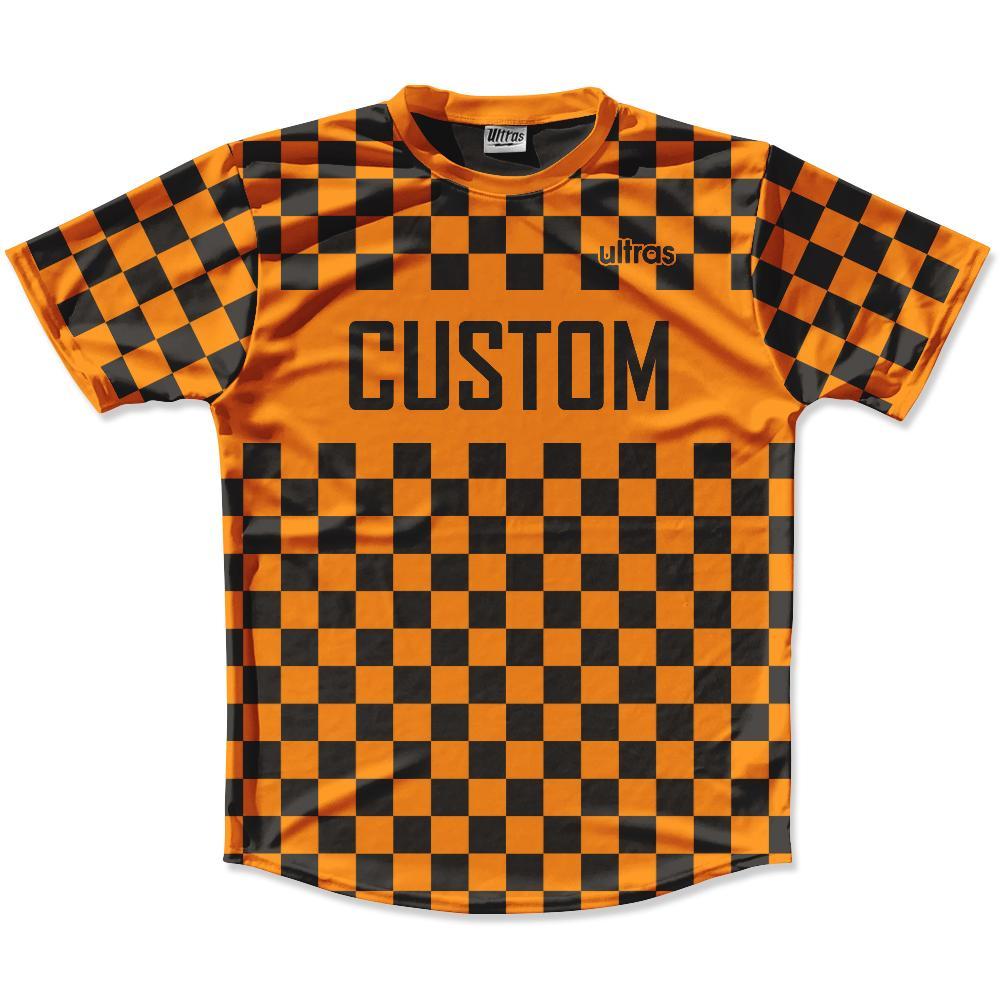 orange and black soccer jersey