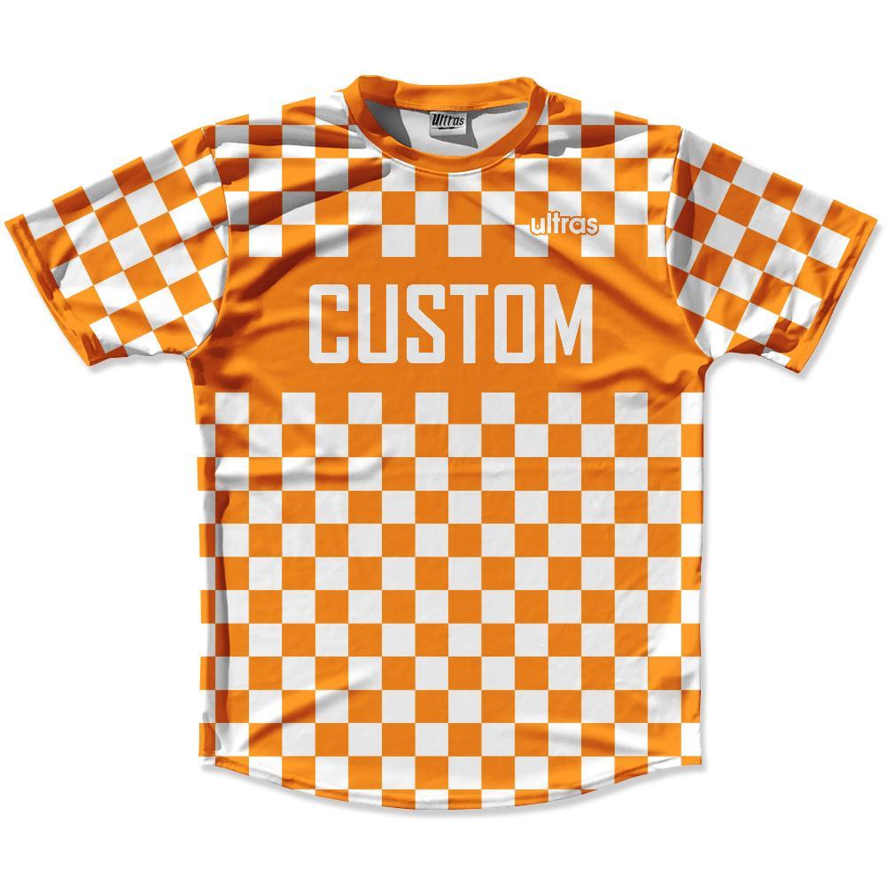 orange and white soccer jersey