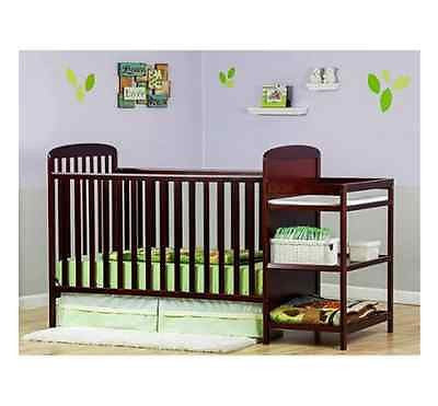 4 In 1 Crib Nursery Baby Convertible Changing Table Toddler Bed