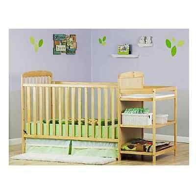 4 In 1 Crib Nursery Baby Convertible Changing Table Toddler Bed