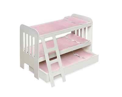 wooden doll bunk beds with ladder