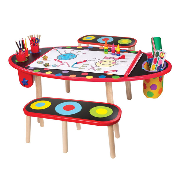 Kids Art Studio Drawing Table And Benches Bobbie Jo S One Stop Shop