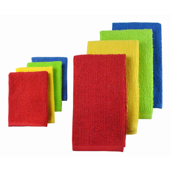 bright colored dish towels