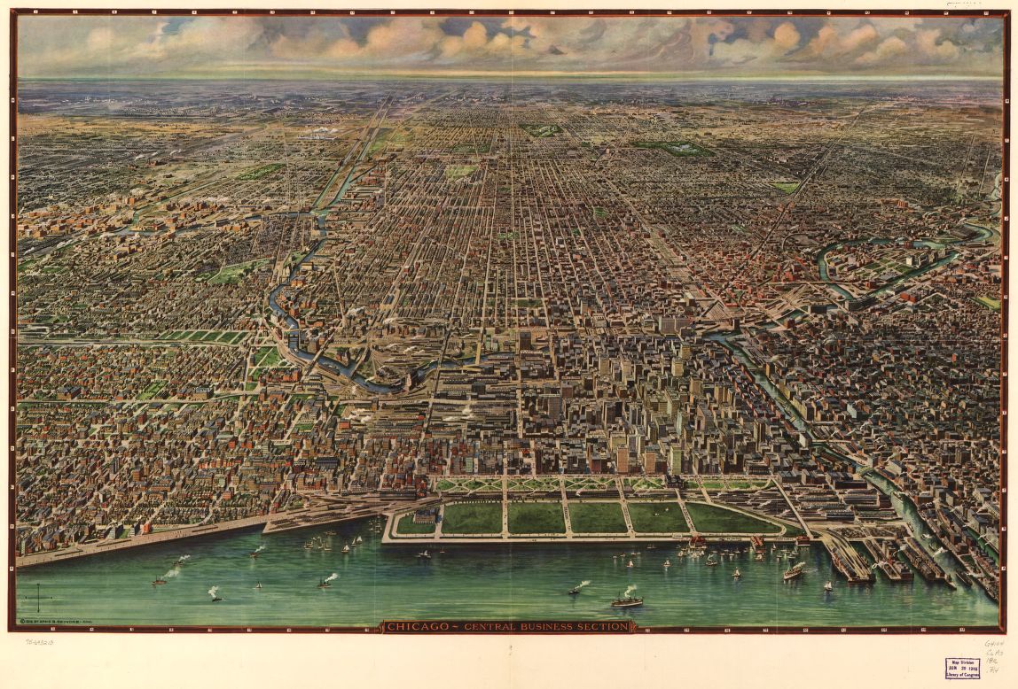 chicago vintage map