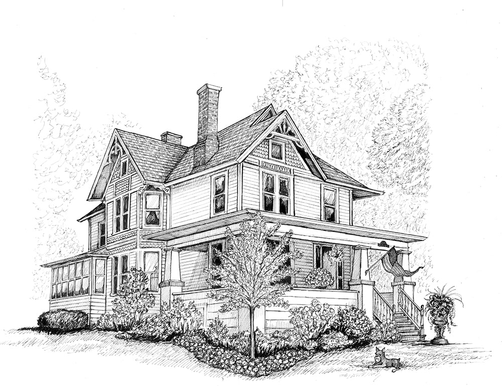 victorian home drawing