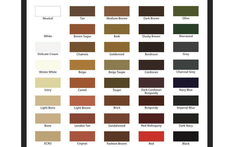 Kiwi Shoe Polish Color Chart