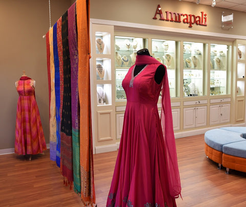 Pure Elegance clothing store in Edison, New Jersey, USA. The best place to buy designer sarees, Indian saree blouse, Indian bridal dresses, Indian wedding lehenga, Indian designer salwar kameez and Indian gold bridal jewelry in USA - store Amrapali jewelry
