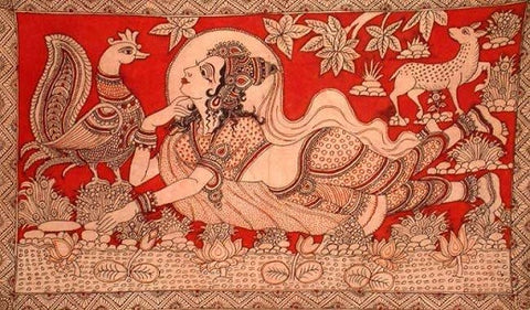 Gorgeous Indian Handcrafted Kalamkari painting 