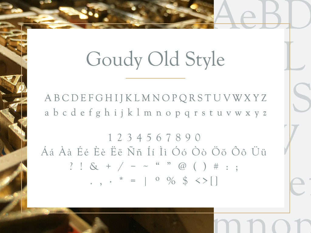 Goudy Text Embossing Personalization 