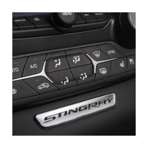 C7 Corvette Stingray Interior Dash Trim Badge Stingray Logo Chrome