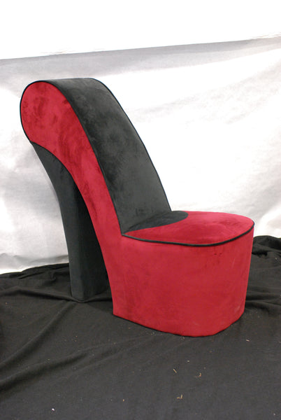 red high heel chair