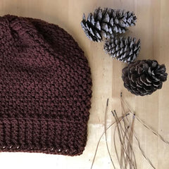 This is an image of a maroon beanie.