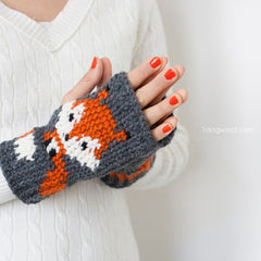 This is an image of fingerless winter gloves.