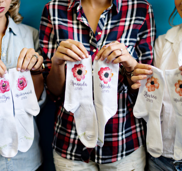 This is an image of Bride and Bridal Party socks.