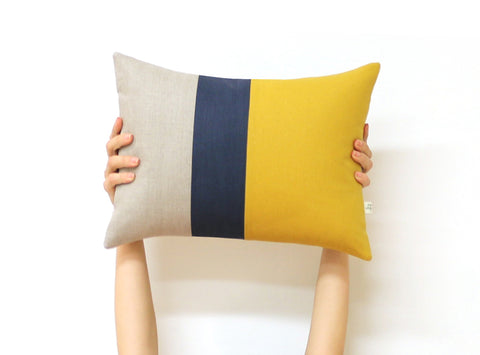 Mustard Colorblock Pillow by Jillian Rene Decor