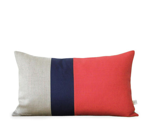 12x20 Coral Colorblock Pillow by Jillian Rene Decor